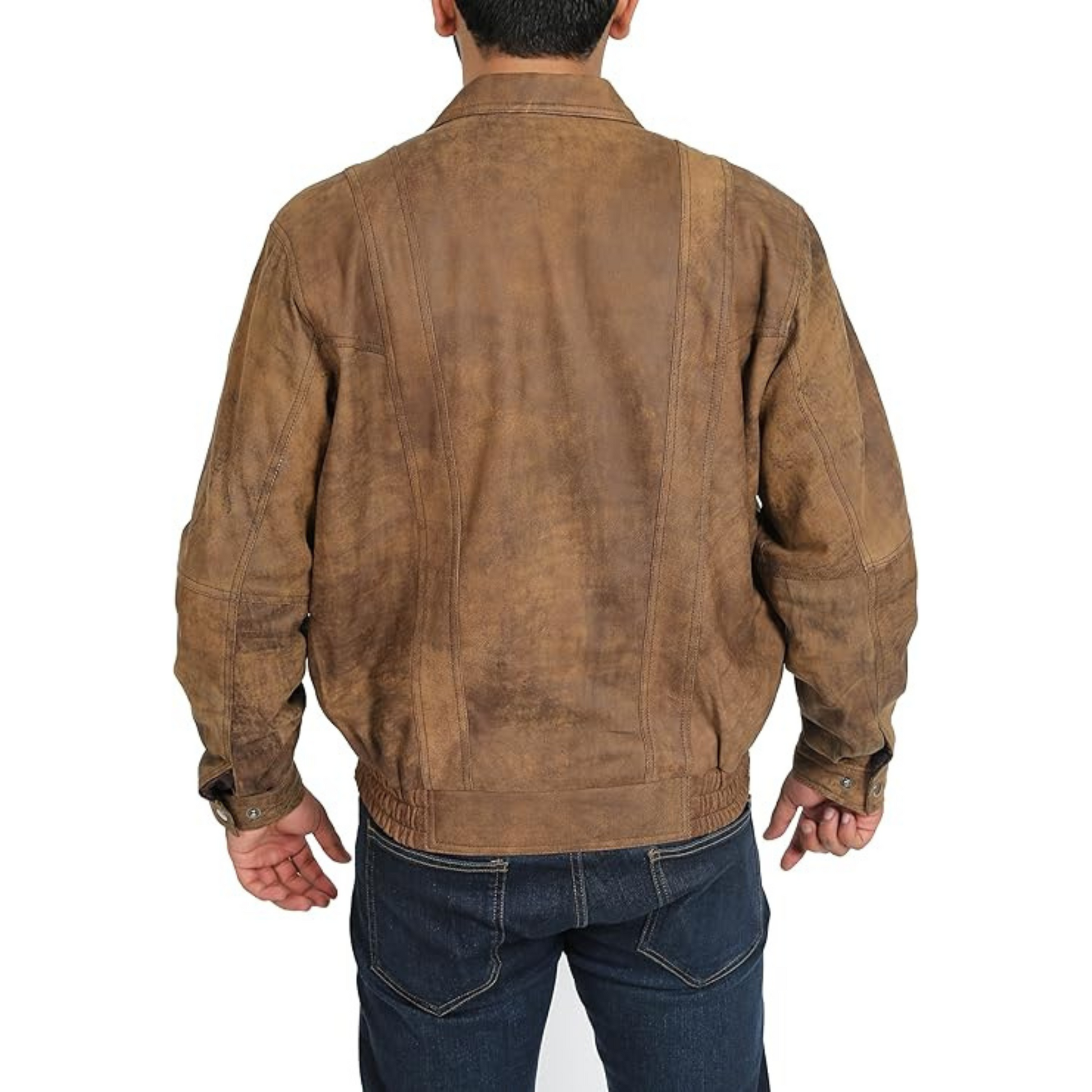 Mens Classic Leather Blouson Jacket